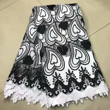 

Black African Tulle Lace 2019 French Net Stones Lace Fabric For Wedding Embroidery African Lace Fabric 071201