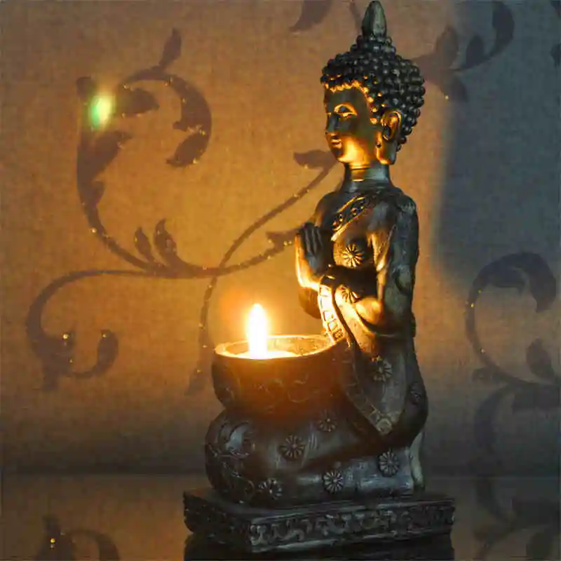 Southeast Asia Zen Garden Resin Candlestick Candle Holder Zen Props