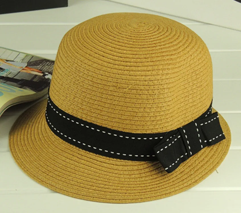2017 Real Sombreros Cappelli In The Summer, A New Lady Hat, Butterfly Bow, Summer Short, Small Basin Sun Visor, Hat Wholesale