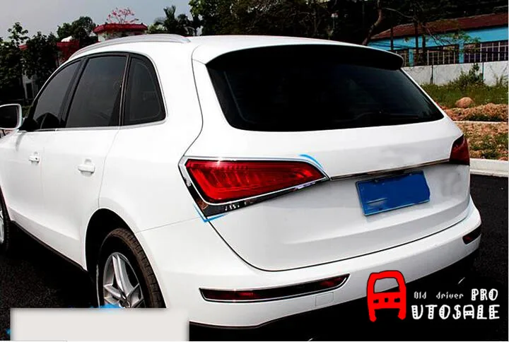 Качество ABS хром задний фонарь Крышка лампы планки 2 шт для Audi Q5 2013 2014 2015 2016|audi q5