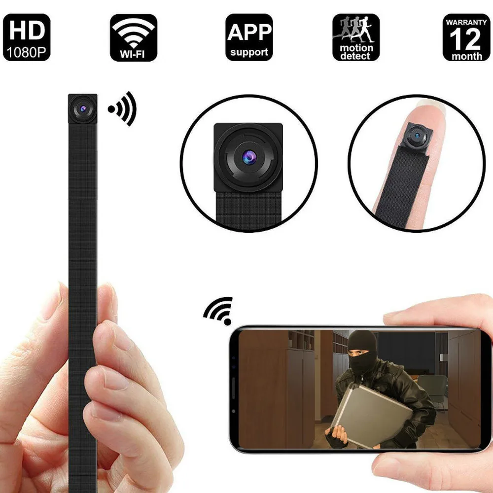 Wifi камера обнаружения движения видеокамера IP P2P 1080P Full HD H.264 ультра мини wifi Гибкая камера видео аудио рекордер