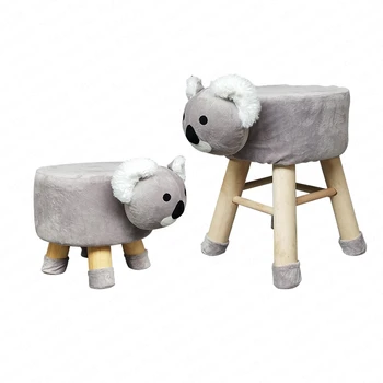 

Cartoon Zodiac Animal Stool Wood Plush Creative Sand Stool Soft Cloth Home Change Shoe Stool Baby Child Stool Cute
