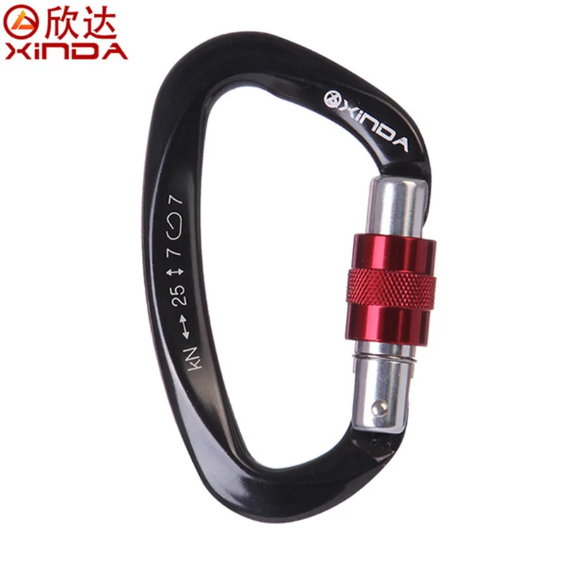 

NEW XINDA 25KN Professional Safety Master Lock D Buckle Climbing Lock Carabiner Rock Climbing Buckle Equipment Outdoor Tool 7