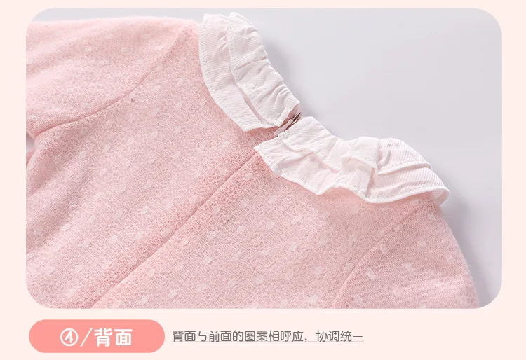 2018 детские для маленьких девочек Розовые Красивые вязаные Платья-свитеры девочек Bebes осень цветок принцесса платья новорожденных одежда