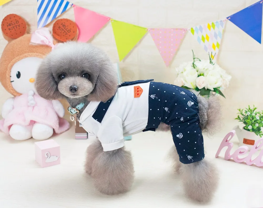 

New Cotton Four Legs Navy Style Fashion Pet Dogs Coat New Puppy Dogs Clothing Coat For Dog
