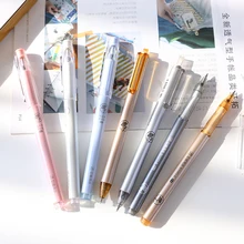 Большая емкость быстросохнущая нейтральная ручка с черным сердечником 0,5 мм картридж Студенческая подпись в офисе ручка авторучка канцелярские принадлежности