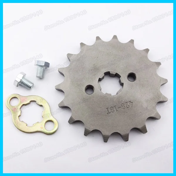 17mm ID new front engine sprocket with Retainer Plate Locker 428 18 Tooth for SDG GPX pit dirt bikes Orion SSR quad ATV | Автомобили и