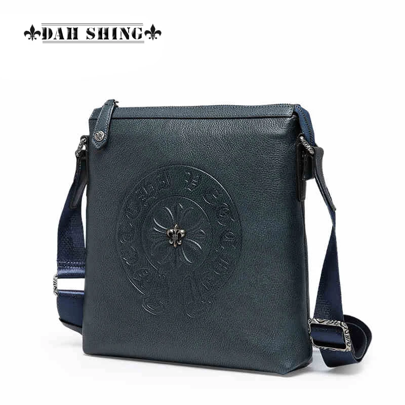 

Style solid colors Top cowhide 100% men's genuine leather handbag messenger bag men's shoulder bag zipper closure