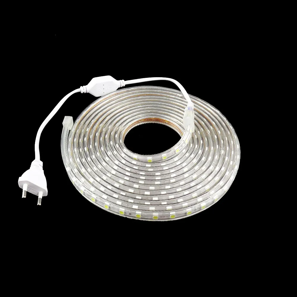 

AC 220V led string flexible light SMD 5050 1M/2M/3M/4M/5M/6M/7M/8M/9M/10M/15M/20M/25M +Power Plug,60leds/m Waterproof led light