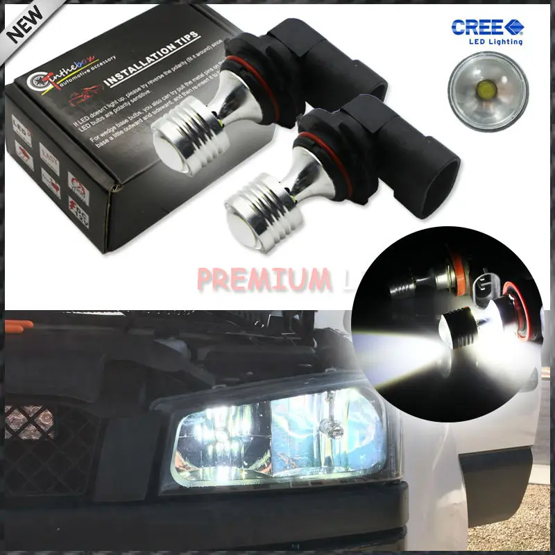 

(2) 6000K Xenon White 20W High Power CRE'E 9005 HB3 9011  LED Replacement Bulbs For Fog Lights Driving Lamps, Driving Lights