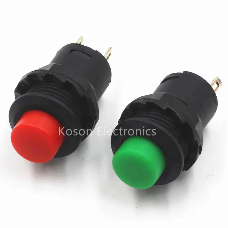 4 шт AC 250V/1.5A N/O нормально открытая Зеленая кнопка | Обустройство дома