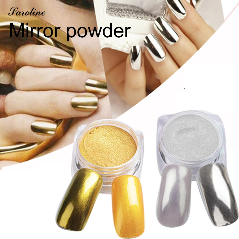 glitter Metallic Mirror font b powder b font Effect Holographic Chrome font b Powder b font