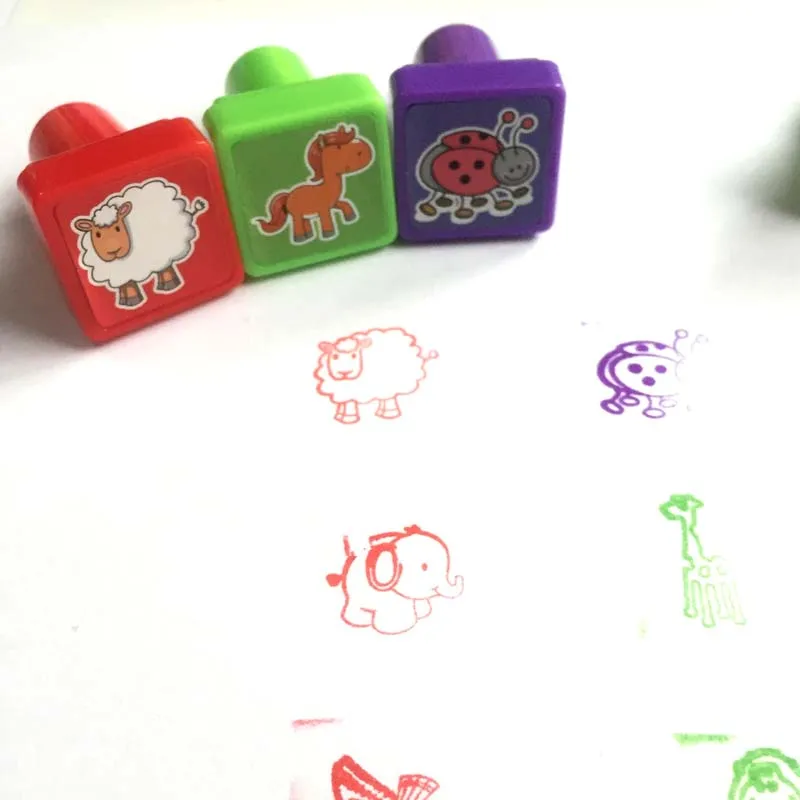 24 шт./компл. детские игрушки штампы мультфильм дикие животные Дети печать для скрапбукинга Stamper DIY живопись фото декоративные украшения