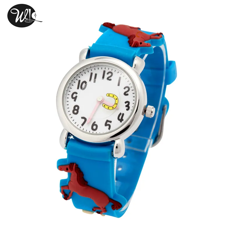 Детские мультипликационные кварцевые часы Toddler 3D Pony Pattern Watch