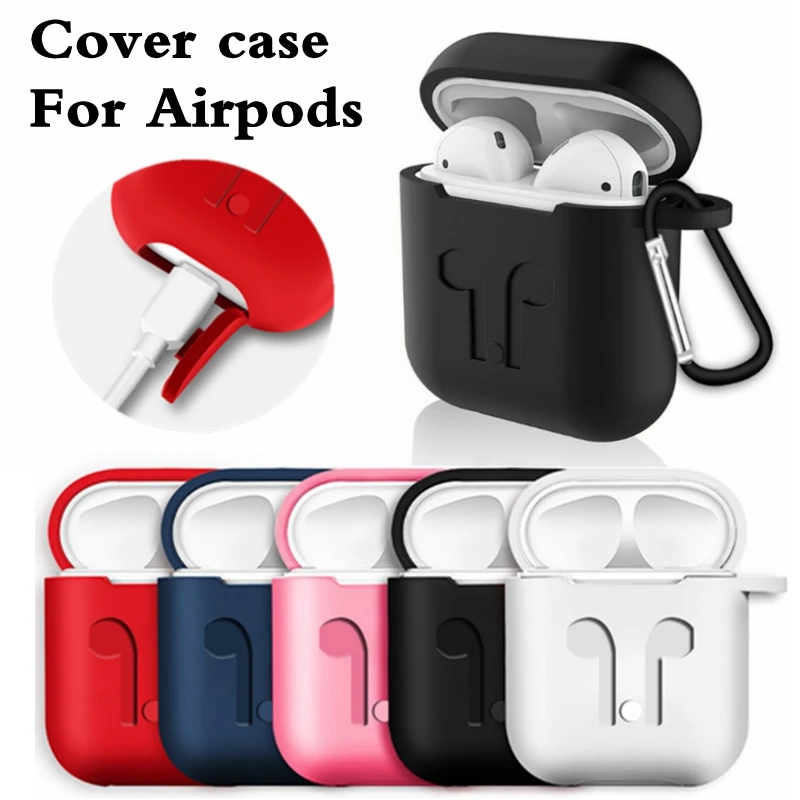 Soft Silicone Case For Airpods Air Pods Shockproof Earphone Protective Cover Waterproof for iphone 7 8 Headset Accessories | Электроника