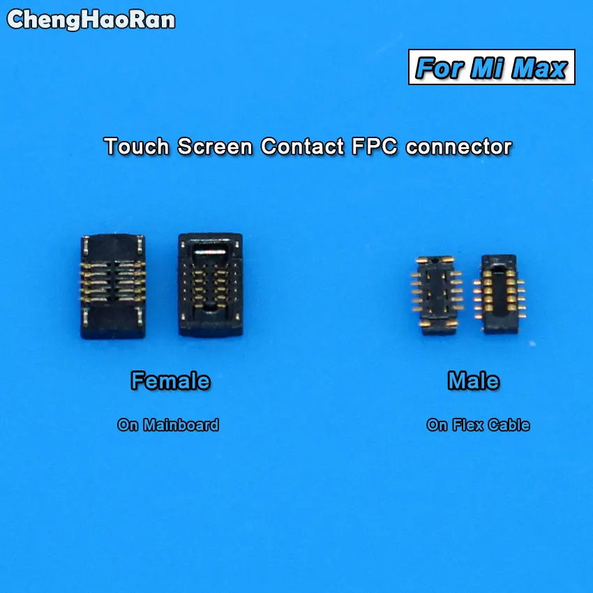 

ChengHaoRan New Touch Screen FPC FFC Connector Port Plug for Fingerprint on Mainboard/Flex Cable for Xiaomi Max /Redmi 3S Note 4