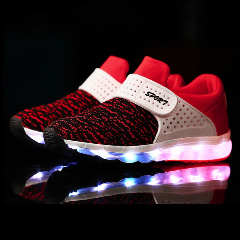 Детские светящиеся кроссовки; модная спортивная обувь с подсветкой Usb; светящаяся обувь для мальчиков и девочек; детская обувь для бега; повседневная обувь на плоской подошве