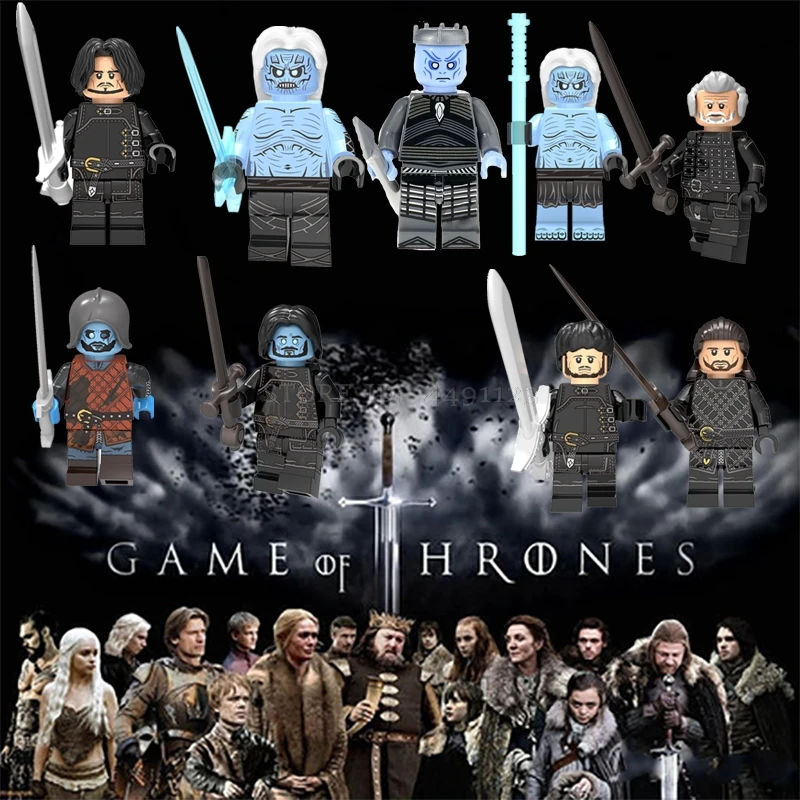 

Legoing Game of Thrones Season 8 Endgame Figure Night King Arya Star Jon Snow Daenerys Varys Jaime Ice And Fire Locks Legoed Toy