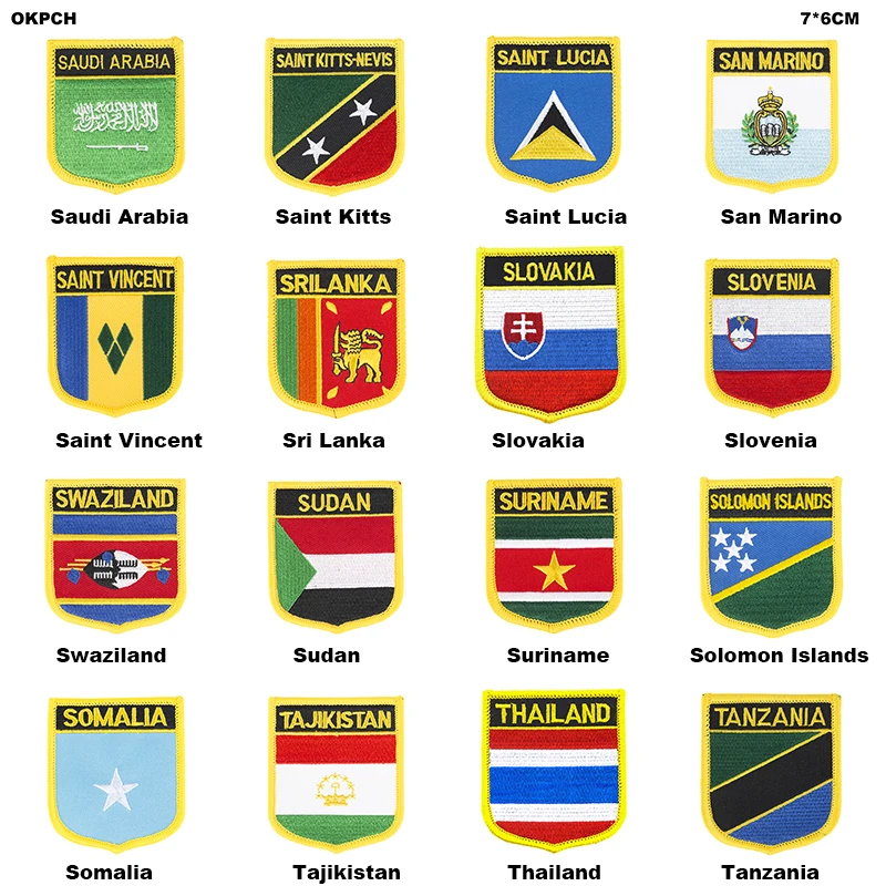 

Army Flag Iron on Saw on Badge Natinal Patch Tactical Military Patches Fabric