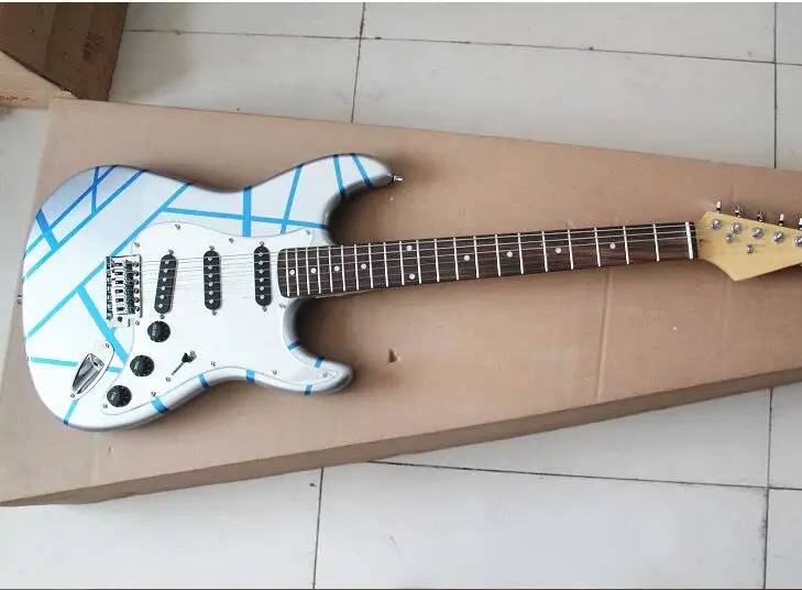 

Cherry Sunburst body Electric Guitar with white pickguard Pickups,Chrome Hardwares,offering customized services free shipping