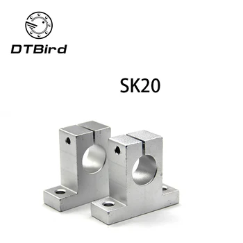 

10pcs/lot Free Shipping SK20 20mm linear bearing rail shaft support Table CNC Router SH20A