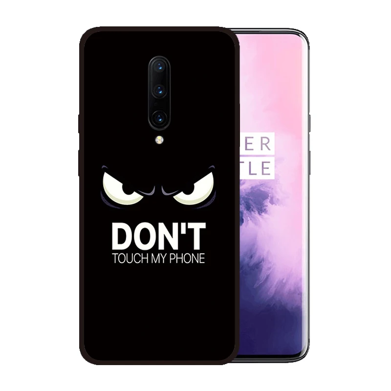 Soft Silicone Black Case for OnePlus 7 Pro 6T 6 Durable Don't Touch My Phone Cover | Мобильные телефоны и аксессуары