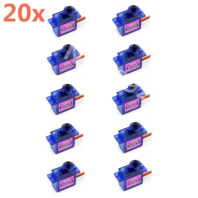Сервопривод Micro 9g SG92R из нейлона и углеродного волокна 20 шт. сменная деталь SG90 Для