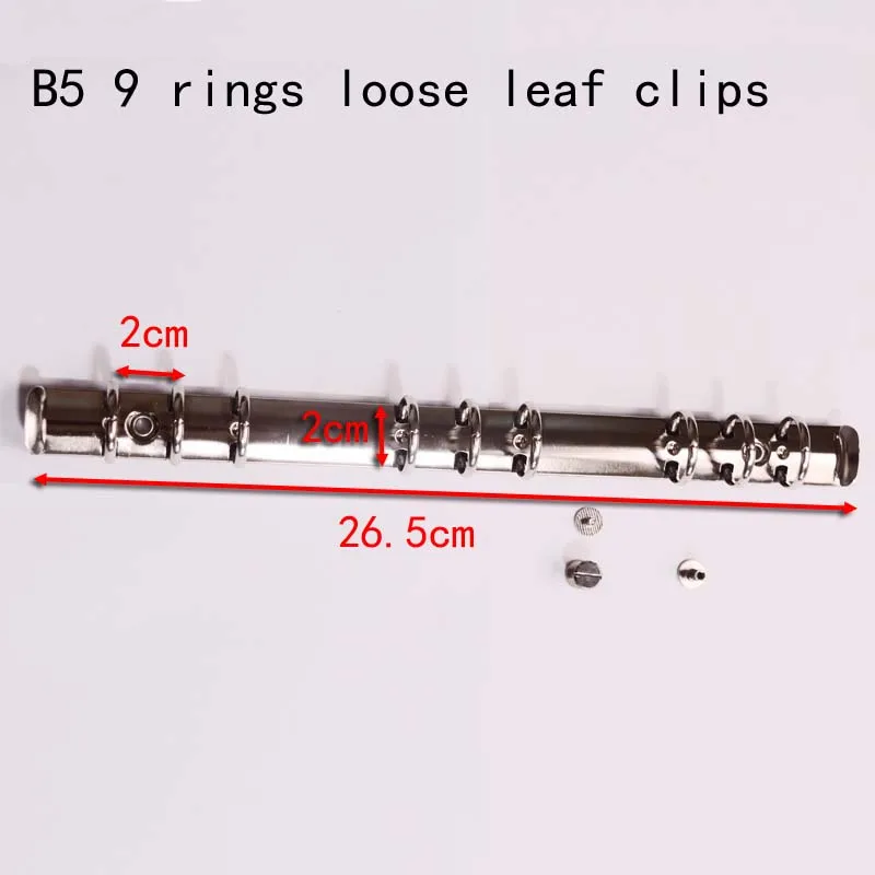 

B5 9 rings metal loose leaf clip notebook iron ring fittings nine rings hand account binder metal ring diy hardware student
