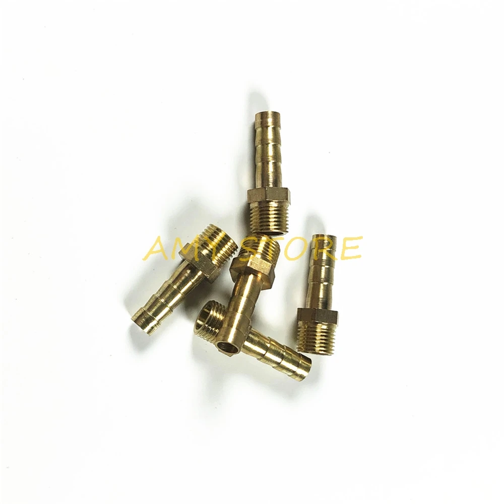 

Lot5 Hose Barb ID 4mm x M6 6mm Metric Male Threaded Brass Coupler Adapter Splicer Connector fitting for Fuel Gas Water