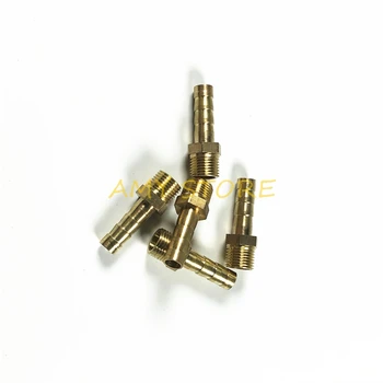 

Lot5 Hose Barb ID 4mm x M6 6mm Metric Male Threaded Brass Coupler Adapter Splicer Connector fitting for Fuel Gas Water