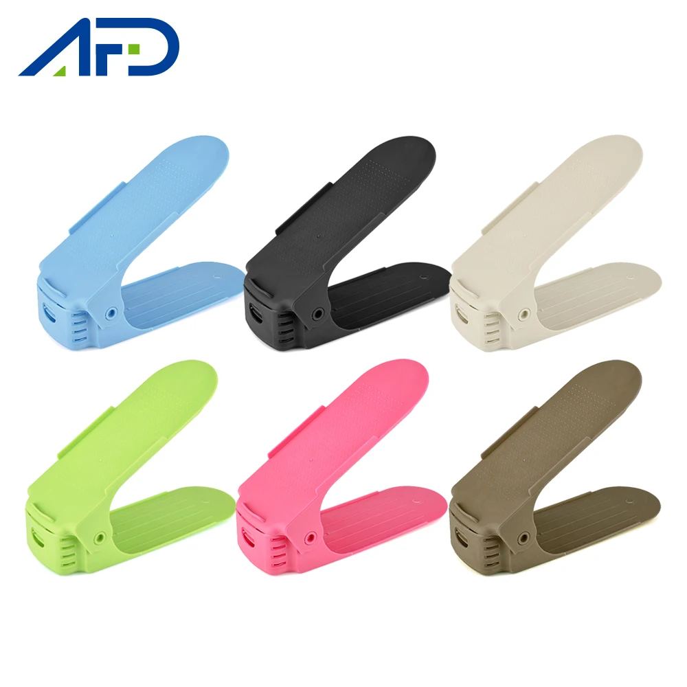 

2019 New Shoe Racks Double Storage Shoes Rack Adjustable Height Save Space Shoes Organizer Stand Shelf High Heel Display Racks