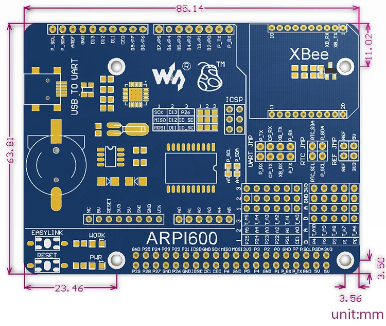 Waveshare ARPI600 IO Плата расширения для всех RPi 3 B/3B+/2 B для управления двигателем/GSM/GPRS Щит и XBee с различным интерфейсом