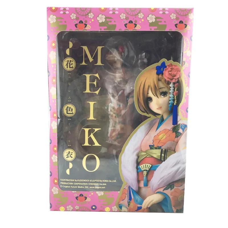 Аниме Хацунэ Мику Кайто и Мейко модель Фигурка 25 см экшн Коллекционная кимоно версия экшн коллекция игрушка подарок - Цвет: meiko with box