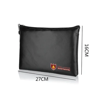

2019 Fireproof Fashion Money & Document Bag,Envelope File Holder Safe Zipper