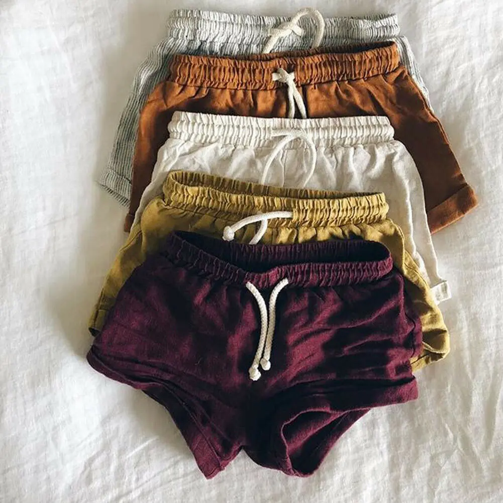 Baby Toddler Boys Girls Cotton & linen Shorts PP Kids Harem Short Trousers