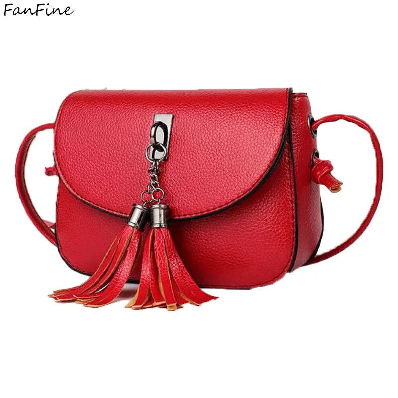 FanFine 2018 Винтаж модные формировании сумка небольшая сумочка мини сумка Для женщин сумки кисточка клапаном кожаная сумка Для женщин сумки