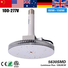 Светодиодный подвесной светильник типа High bay света 80 W 100 W 120 W 150 W 5630SMD E26 E27 E39 E40 100-277VAC 18000 лм Крытый светодиодные лампы усовершенствованной модели и мачтовое освещение