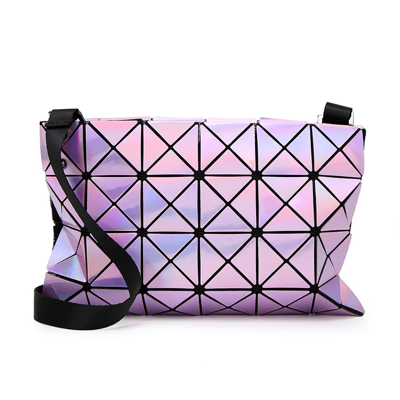 

Luxury Designer 4*6 Holographic Geometric Laser Mini Crossbody Bags for Women Evening Party Ladies Shoulder Hand Bags