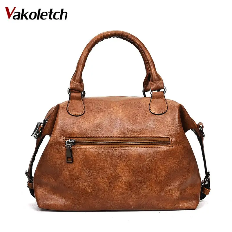 Women Bag 2019 Vintage Shoulder Bag Women Handbags Soft Leather Crossbody Bags For Women Ladies Boston Bolsa Feminina KL279 Women Bag 2019 Vintage Shoulder Bag Women Handbags Soft Leather Crossbody Bags For Women Ladies Boston Bolsa Feminina KL279