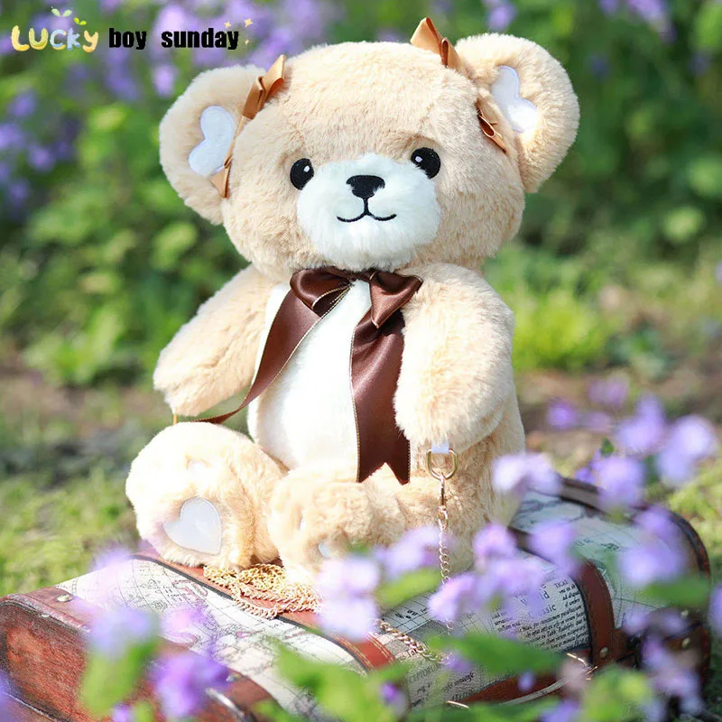 

Lucky Boy Sunday Teddy Bear Plush Women Shoulder Bags Ladies Crossbody Bag Girls Plush Backpack Bear Toy Children School Bag