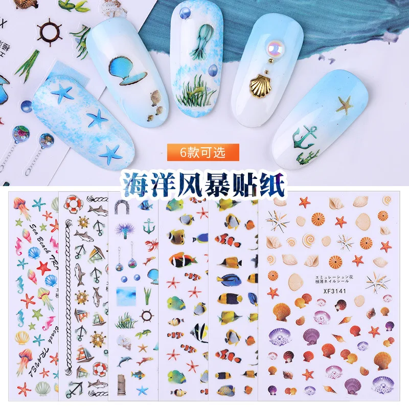 

Beauty Cute Cartoon Bowknot 3D Nail Stickers Designs Water Tranfer Nail Art Stickers Manicure