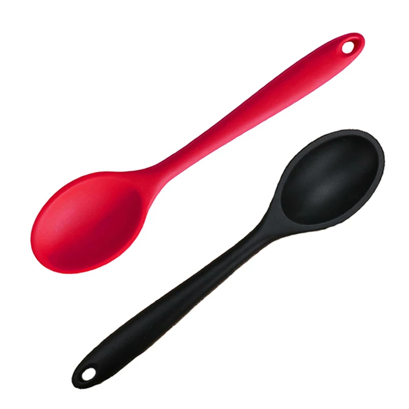 Silicone Spoon 28cm Large Long Handle Cooking Baking Mixing Spoon Ladle Food Grade Silicone Cooking Utensils Kitchenware (2)