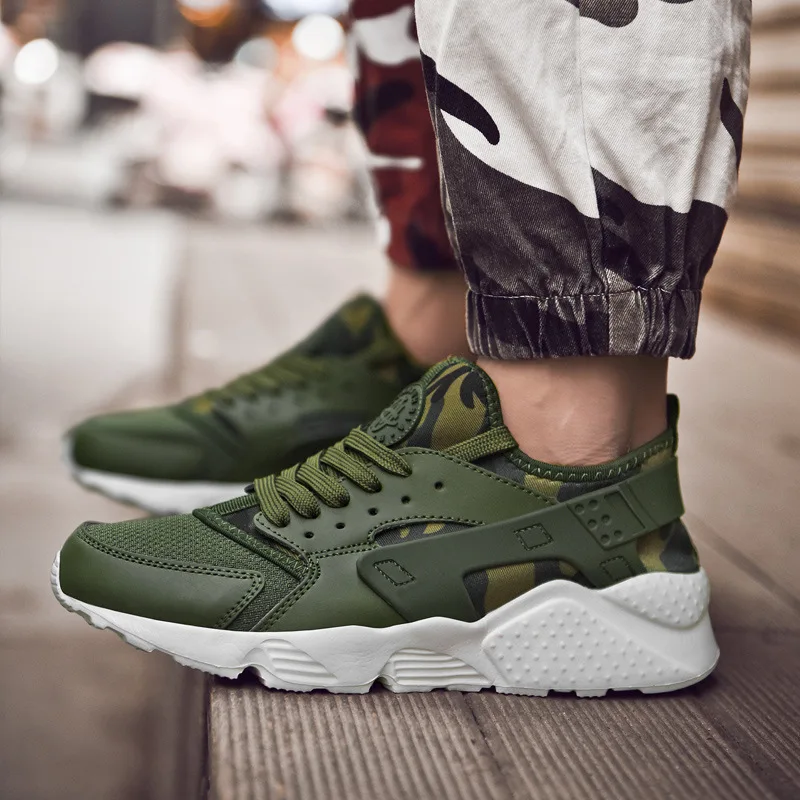 Армейский зеленый LFFZ/мужские кроссовки; Летние кроссовки; Zapatillas Deportivas Hombre; дышащая повседневная обувь; Sapato ST325 - Цвет: Армейский зеленый
