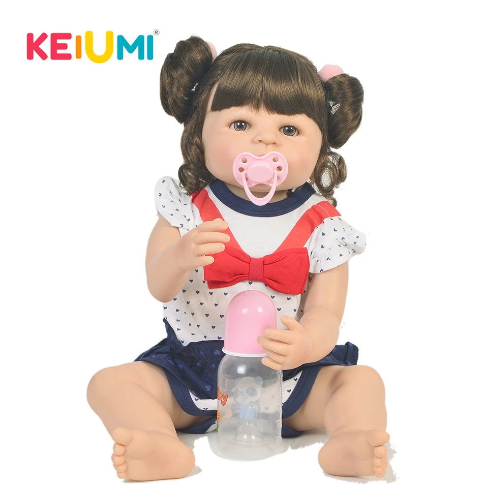 KEIUMI 22 дюйма Реалистичная силиконовая кукла для новорожденных живая игрушка