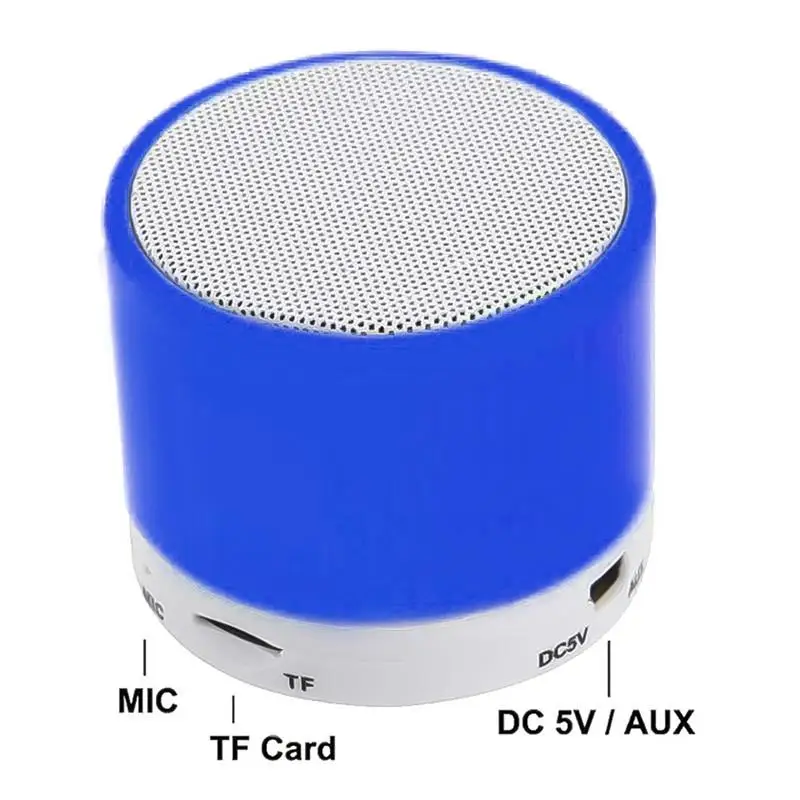 S10 Bluetooth динамик Поддержка U диск TF карта DC 5 В Универсальный мобильный телефон музыка портативный мини беспроводной открытый сабвуфер - Цвет: Blue