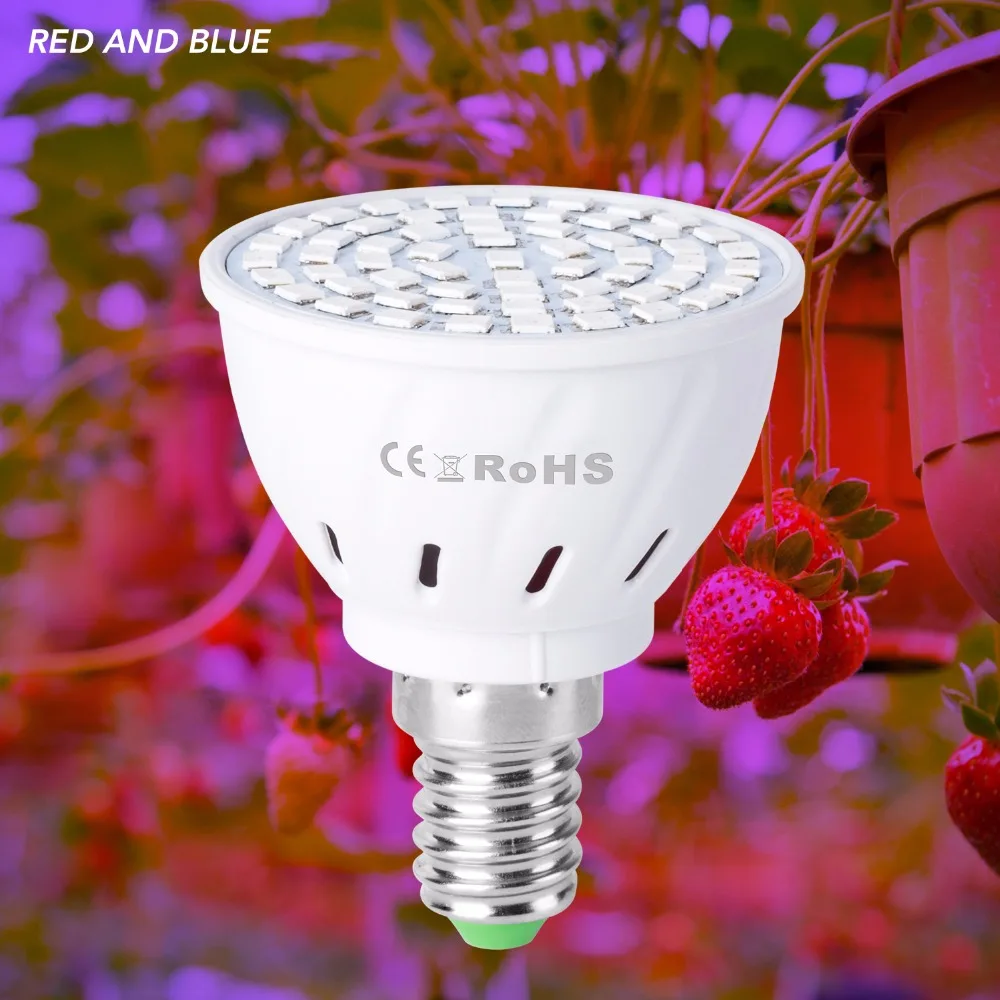 

Grow Led B22 Full Spectrum Led Plant Growth Lamp MR16 220V Cultivo Indoor 48 60 80leds gu10 E27 LED Light Bulb For Kweektent E14
