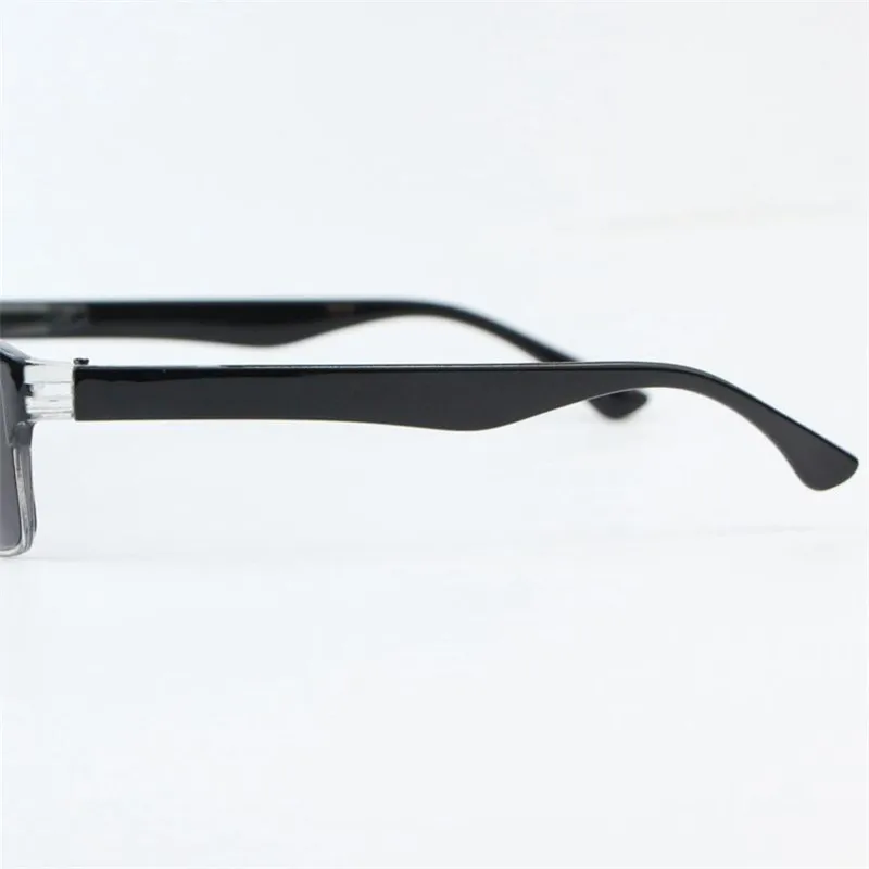 Модные женские квадратные очки для чтения, мужские прогрессивные градиентные серые линзы, пластиковая черная оправа, дальнозоркость 1,0-4,0 R153