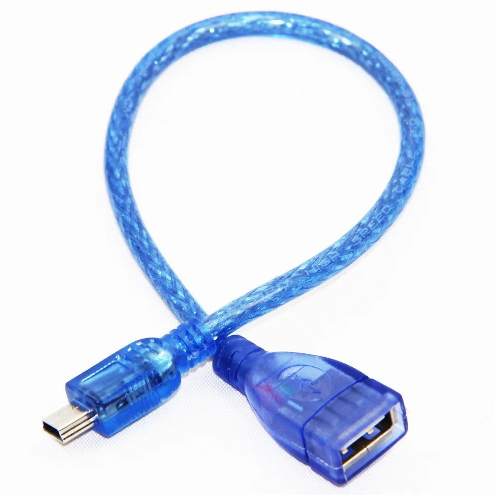 Bochara 30 см 50 см мини 5P OTG мини 5P штекер USB Женский удлинитель M/F двойное экранирование(фольга+ Плетеный) высокая скорость