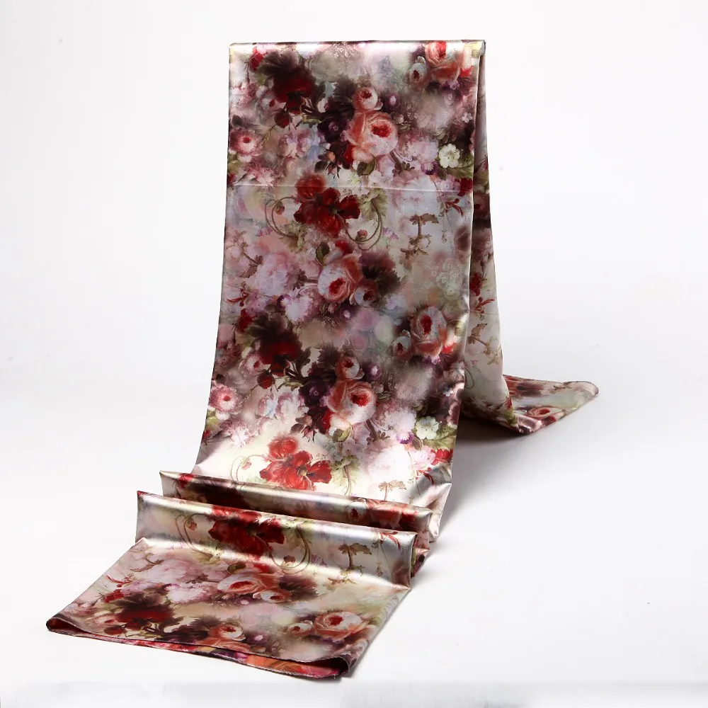 170x75 см свежий цифры маленький шелковый печать на ткани DIY одежды ткань платье HF02