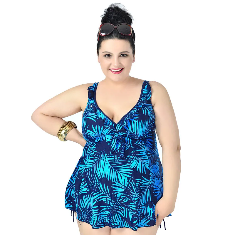 

leaf printed swimwear 2016 new arrival one piece swimsuit for women summer dress plus size one bathing suit sexy 5XL beachwear